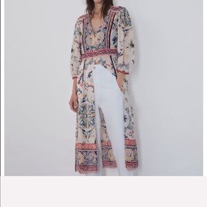 Zara long sleeve tunic with slits